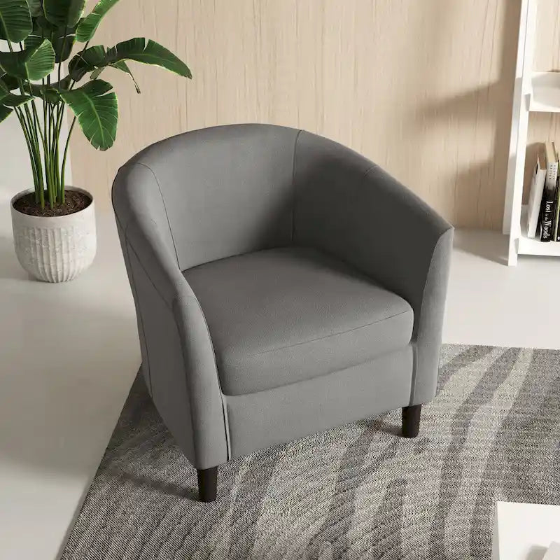 Modern Barrel Accent Chairs Cozy Armchair Club Chair