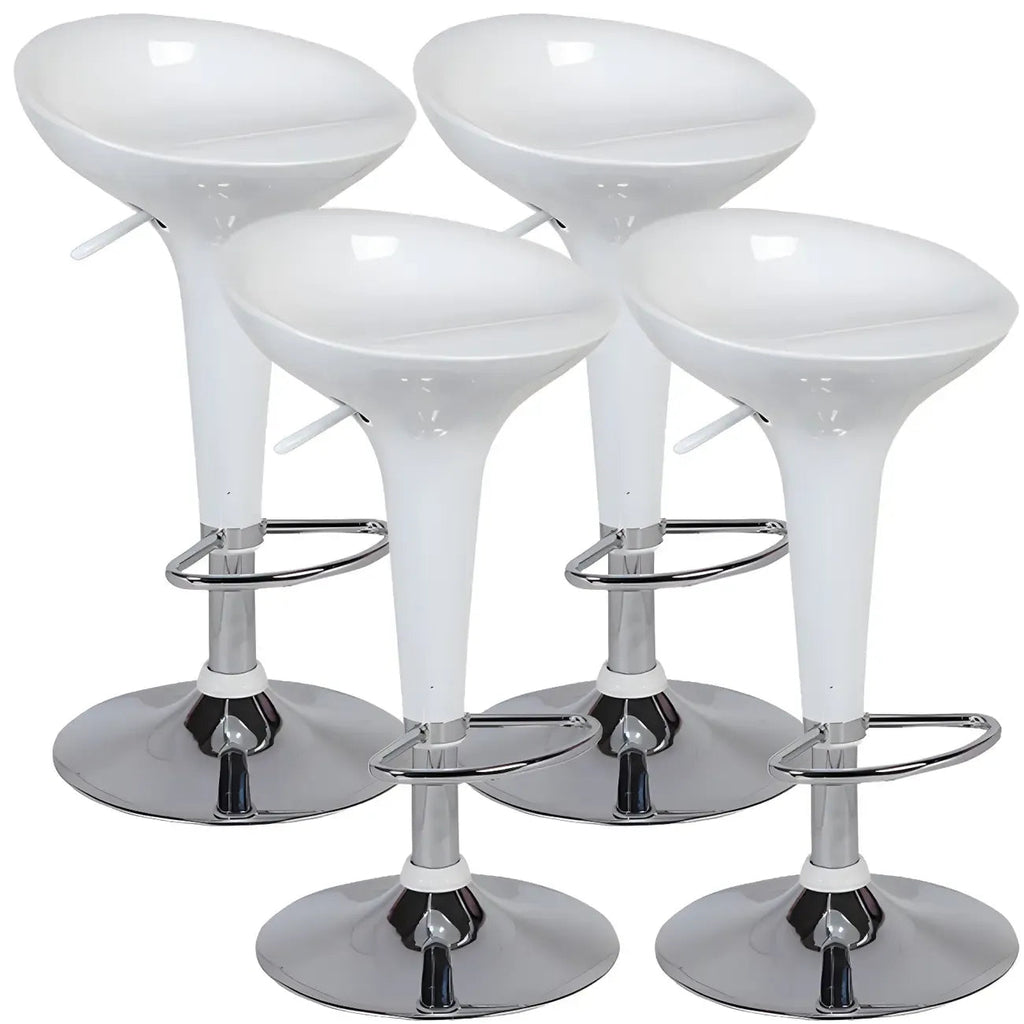Plastic Chrome Swivel Bar Stool Height Adjustable