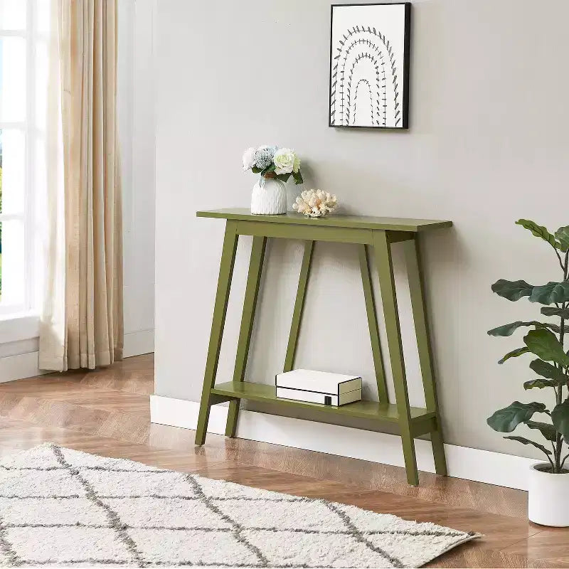 Kings Brand Furniture Console Table - Narrow Sofa Table with Storage Shelf for Hallway, Front Hall, Entryway, Living Room
