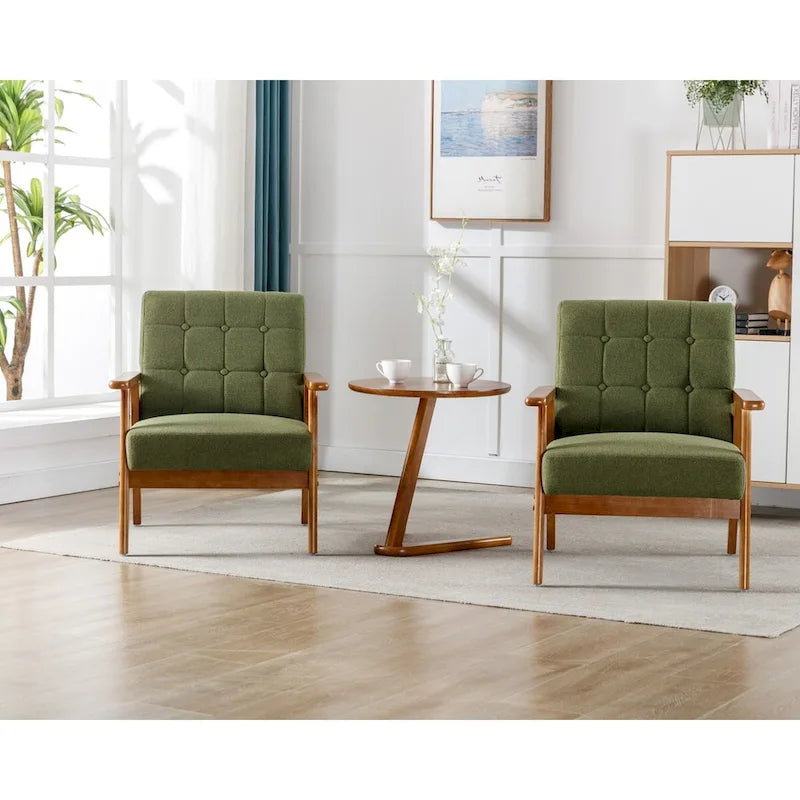 Accent Chairs Set of 2 with Side Table Arm Chair for Living Room Bedroom Office - 30.71H*25.39W *27.95D