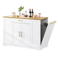 Moasis 53-inch Rolling Kitchen Island Storage Cabinet Portable Mobile Kitchen Cart