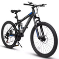 Okak 26IN Mountain Bike with Disc Brakes, 21-Speed Adult Bike with Durable Frame and Rear Dual Absorption, Bicycle for City Road Cycling