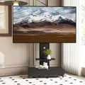 TV Stand for 32-75 TVs, Adjustable Height Mobile TV Cart with Drawer and Wheels for Living Room, Bedroom, Offices -ModernLuxe