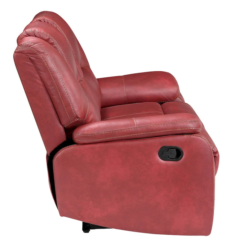 Steve Silver Kameryn Faux Leather Manual Reclining Loveseat