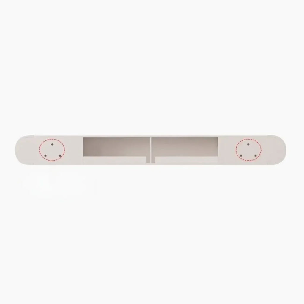 White Wooden Floating TV Stand with Storage for Living Room
