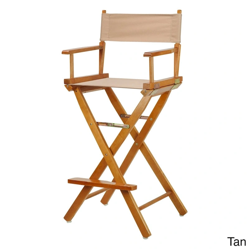 Honey Oak Frame 30-inch Directors Chair