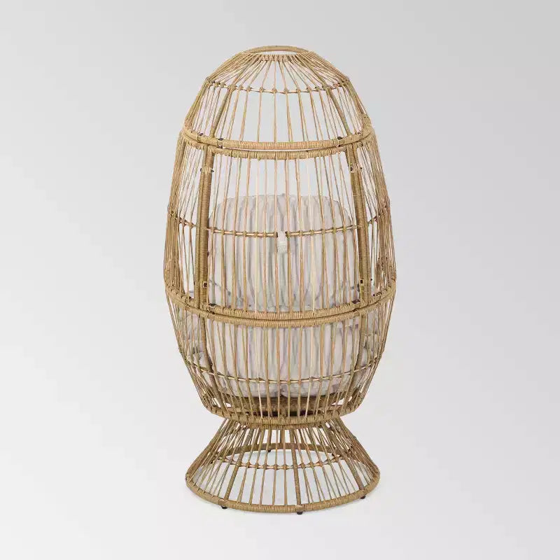 Pintan Wicker Swivel Egg Chair - Christopher Knight Home