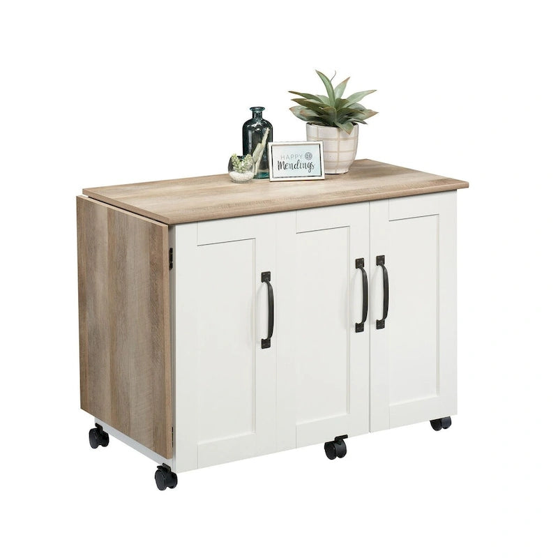 Collection Easy Rolling Sewing and Craft Table/Cart