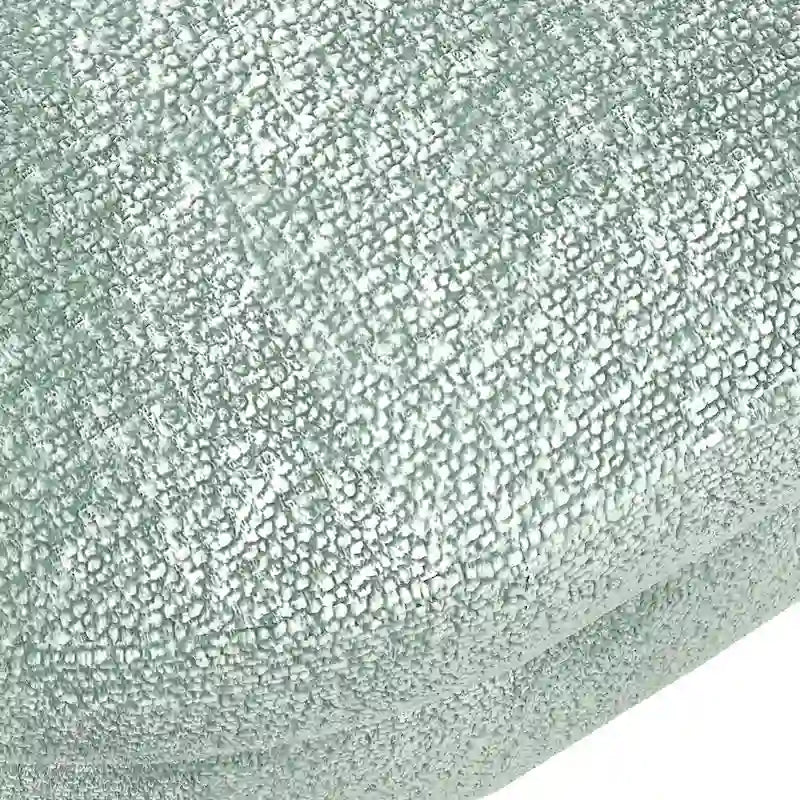 Banc de rangement ovale en tissu rembourré avec pieds en bois d'hévéa pour chambre, entrée, salon (43.5x16x16)