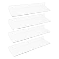 Acrylic Floating Shelves for Wall, Clear Acrylic Shelves for Kitchen Storage and Organization Clear
