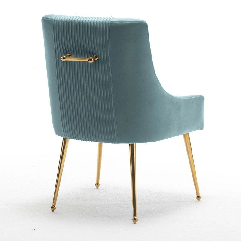 SEYNAR Modern Glam Velvet Dining Chair Set of 8 for Dining Room, Tufted Vanity Chair for Living Room (no table)
