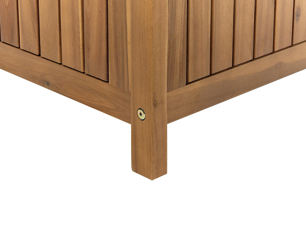 Panchina da giardino 160 cm con contenitore Legno dacacia Marrone
