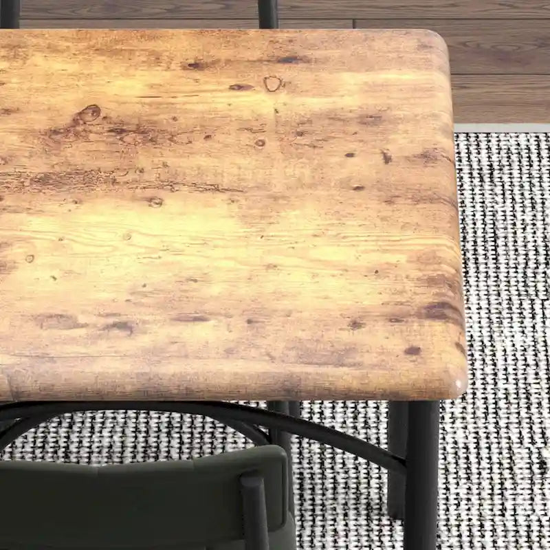 Kitchen Dining Table Set for 2 with Upholstered Chairs