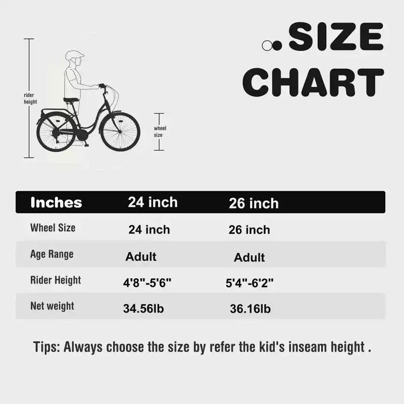 Zeus & Ruta 24-Inch Ladies Bicycle with 7-Speed and Steel Frame