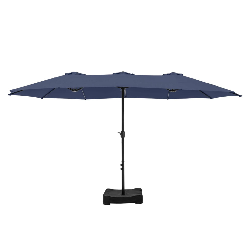 MAISON ARTS 15ft Double-Sided Patio Extra Large Twin Umbrella with Base Included