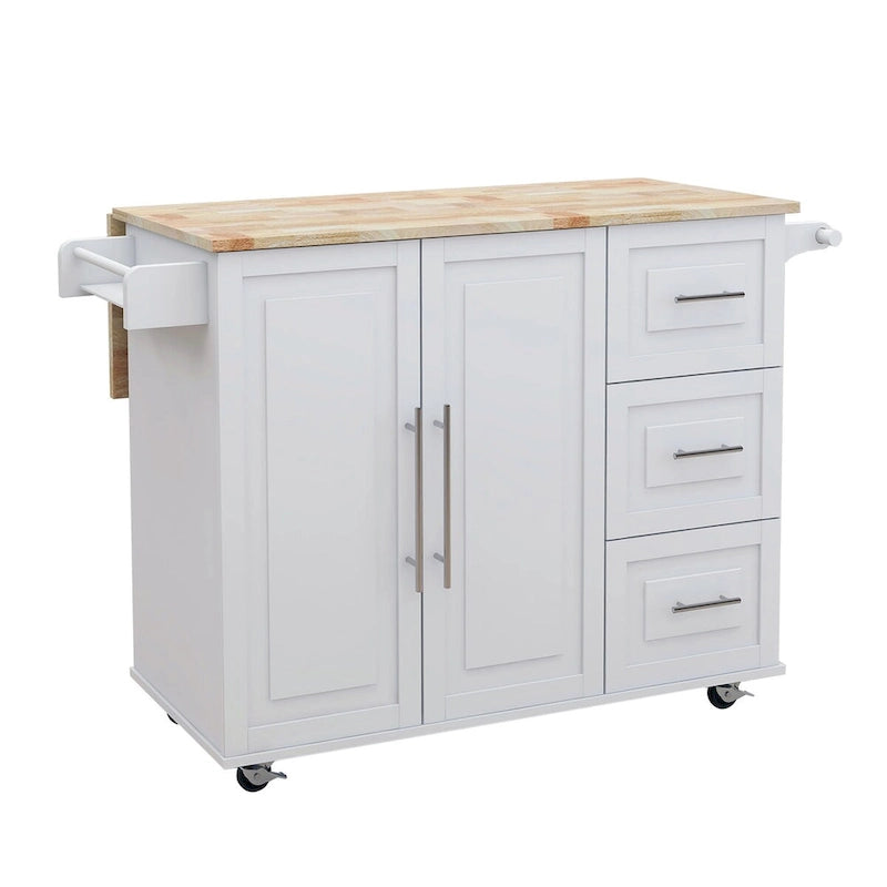 Multi Functional Kitchen Island&Cart/Buffet with Spice Rack and Towel Rack