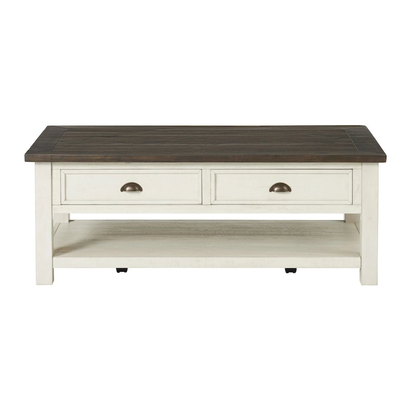 The Gray Barn Downington Solid Wood 2-Drawer Coffee Table