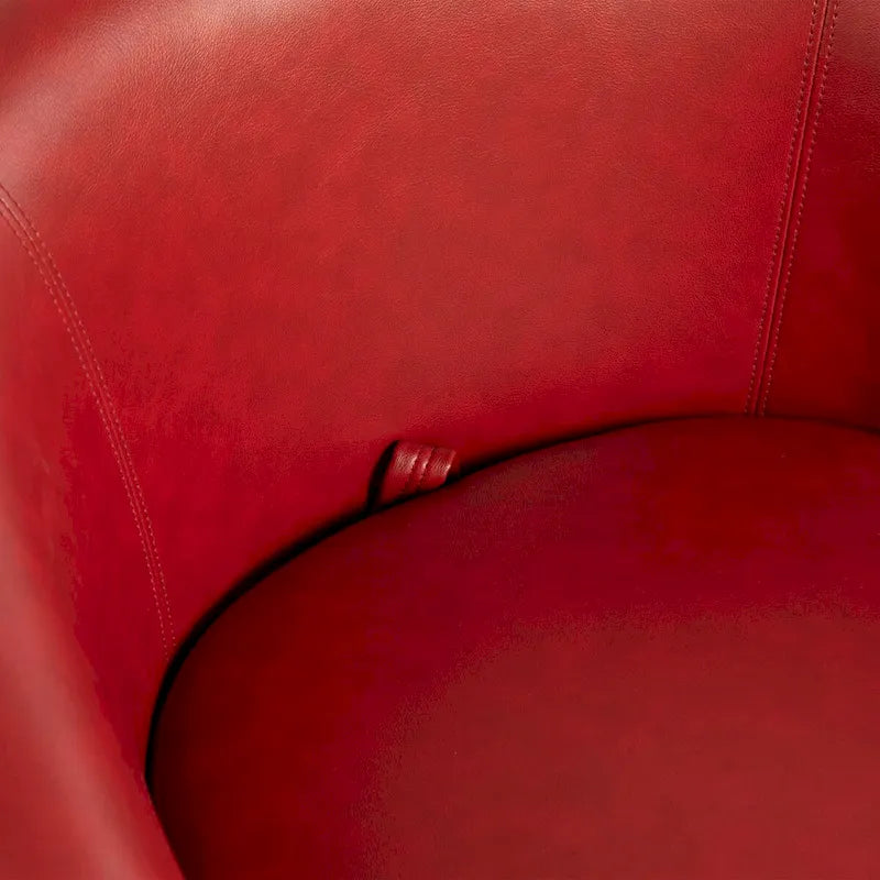 Upholstered Swivel Barrel Armchair with Storage Modern Living Room Side Chair for Bedroom, Office, Reading Spaces- PU