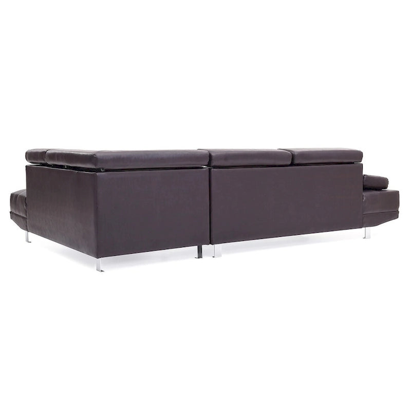 Riveredge 109 in. W 2-piece Faux Leather L Shape Sectional Sofa - 76L x 109W x 28H