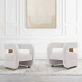 Manhattan Comfort Modern Amirah Velvet Accent Chair Set of 2