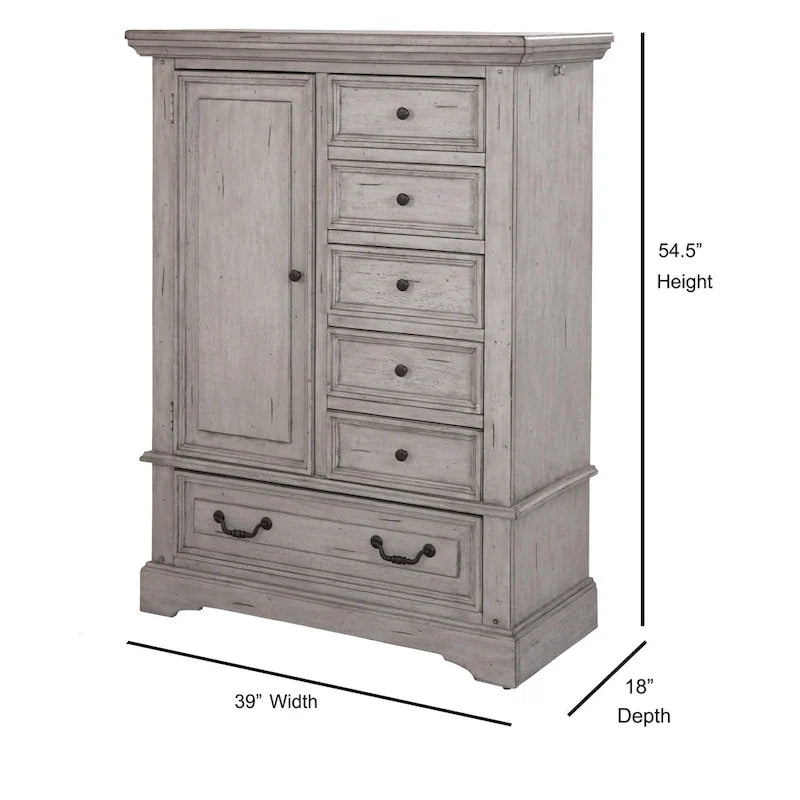 Lakewood Antique Finish Gentlemans Drawer Chest
