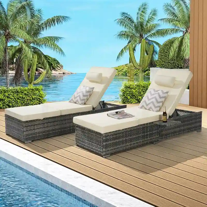 Outstanding Outdoor Chaise Lounge Chair Set for Relaxation and Leisure