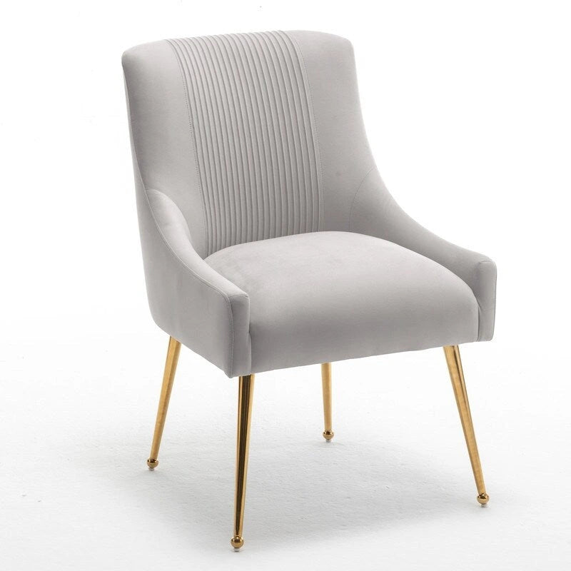 SEYNAR Modern Glam Velvet Dining Chair Set of 8 for Dining Room, Tufted Vanity Chair for Living Room (no table)