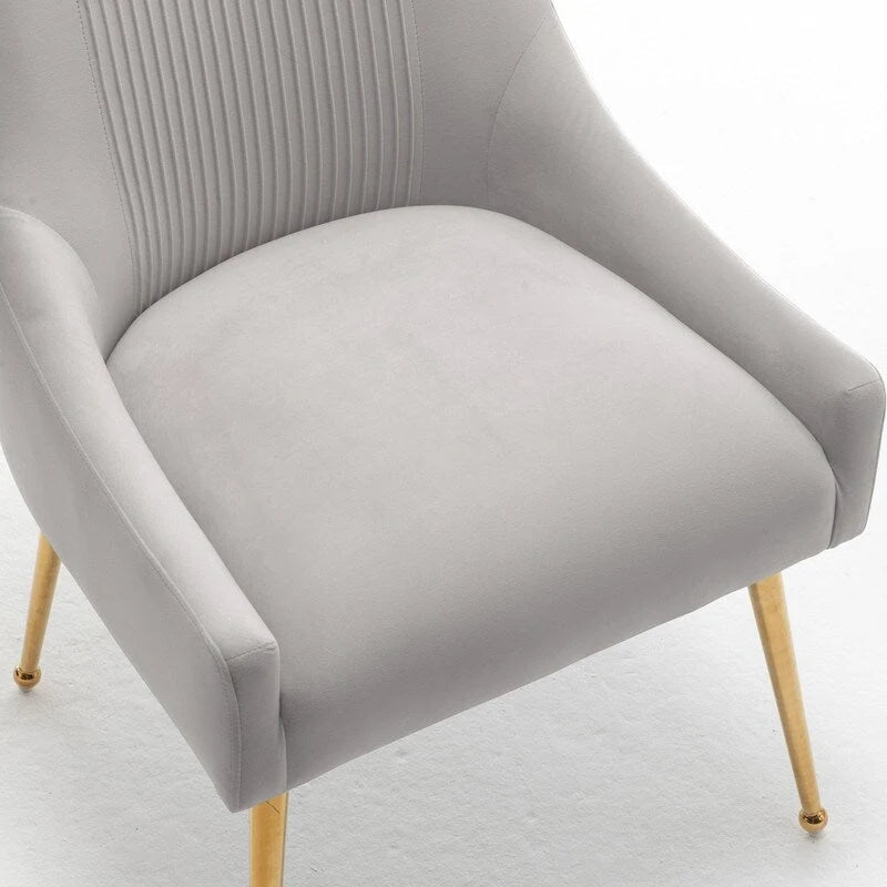 SEYNAR Modern Glam Velvet Dining Chair Set of 8 for Dining Room, Tufted Vanity Chair for Living Room (no table)