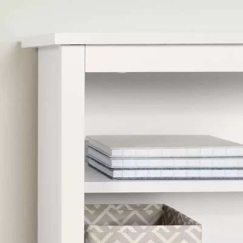 Twin Vito Kids Bookcase Headboard Pure White - South Shore: Modern Twin Headboard with Shelves, Particle Board
