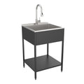 24-in W x 22-in D x 35-in H Stainless Steel Laundry Sink and Wash Stand