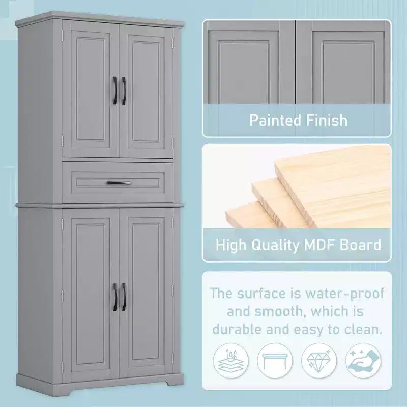 Christopher Knight Home Ashbur Modern Bathroom Storage Cabinet with Drawer and Adjustable Shelf