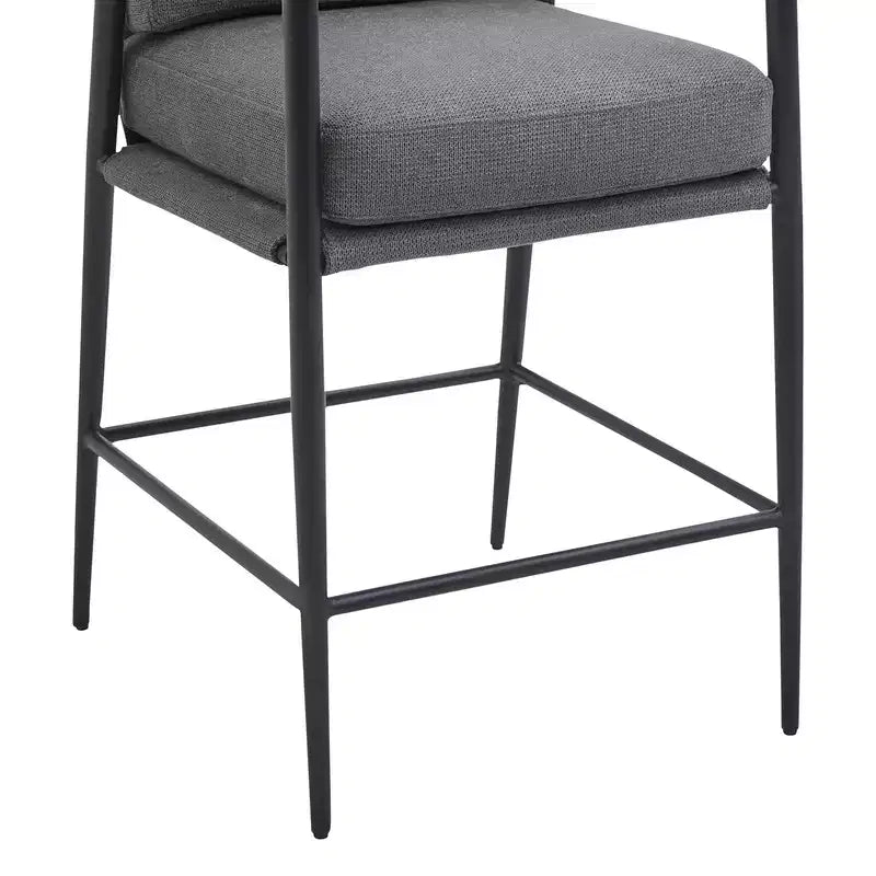 Spruce&Spring Modern Counter Stools with Arm & Metal Frame Set of 2