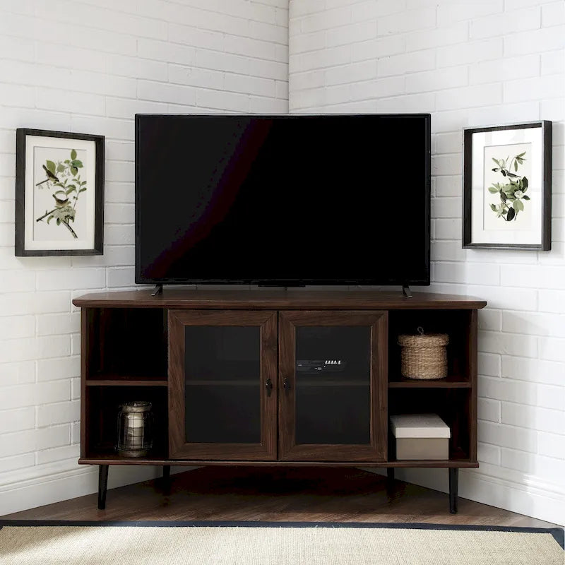 Middlebrook 48-inch Glass Door Corner TV Stand