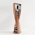 Contemporary Hourglass 5-tier Wooden Vertical Bookcase
