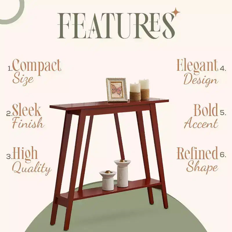Kings Brand Furniture Console Table - Narrow Sofa Table with Storage Shelf for Hallway, Front Hall, Entryway, Living Room
