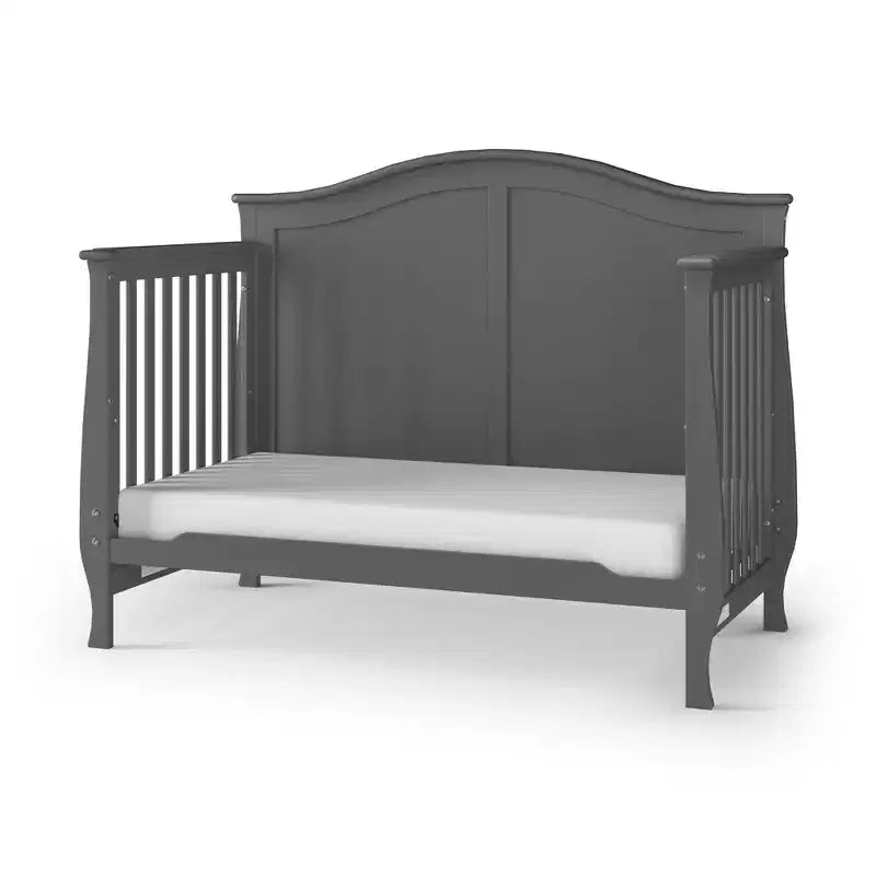 4-in-1 Convertible Crib, Converts to Day Bed, Toddler Bed and Full Size Bed, 3 Mattress Positions, Baby Safe Finish