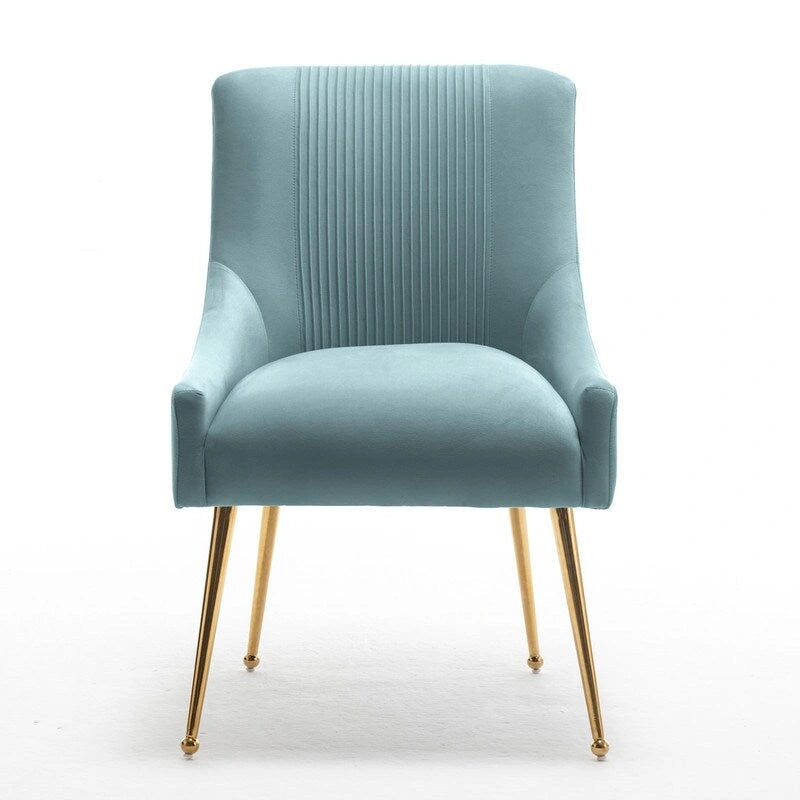 SEYNAR Modern Glam Velvet Dining Chair Set of 8 for Dining Room, Tufted Vanity Chair for Living Room (no table)