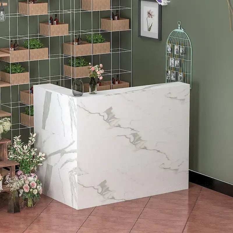 Working Reception Desk L Shaped Front Counter Reception Table Counter