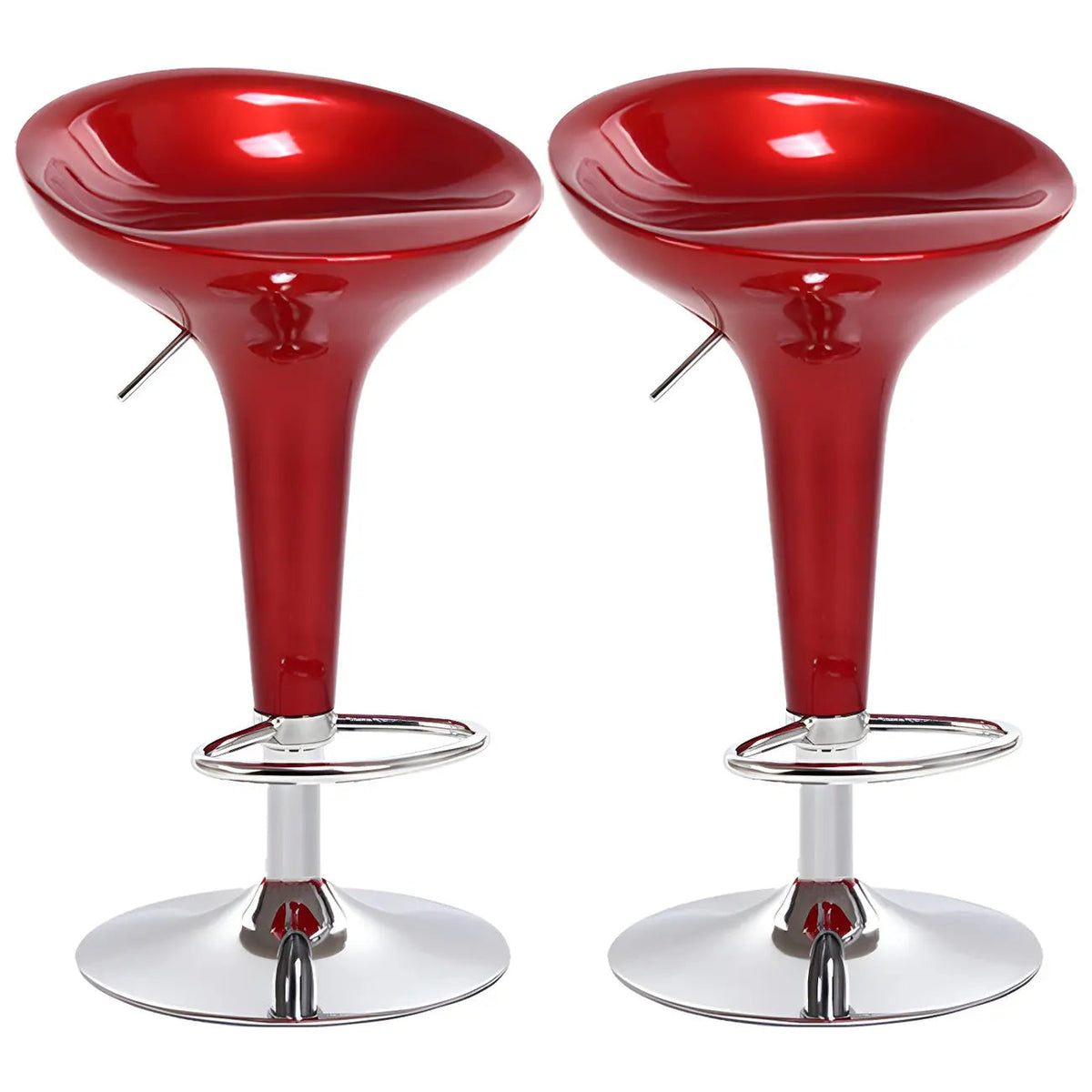 Plastic Chrome Swivel Bar Stool Height Adjustable
