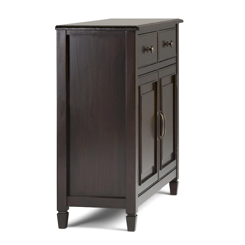 WYNDENHALL Hampshire 40 Wide Solid Wood Traditional Entryway Storage Cabinet - 40w x 15d x 36 h