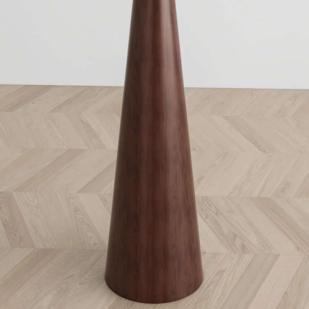 Contemporary Tapered Metal Floor Lamp Fabric Shade