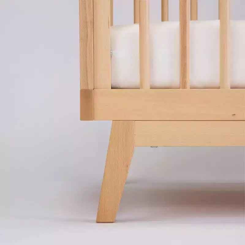 3-in-1 Convertible Crib, Solid European Beechwood, GREENGUARD Gold Certified, Made in Italy