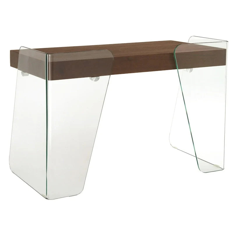 ARCHIE office desk with clear glass.