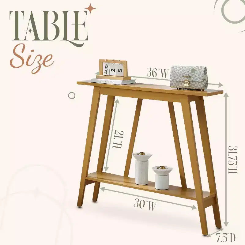 Kings Brand Furniture Console Table - Narrow Sofa Table with Storage Shelf for Hallway, Front Hall, Entryway, Living Room