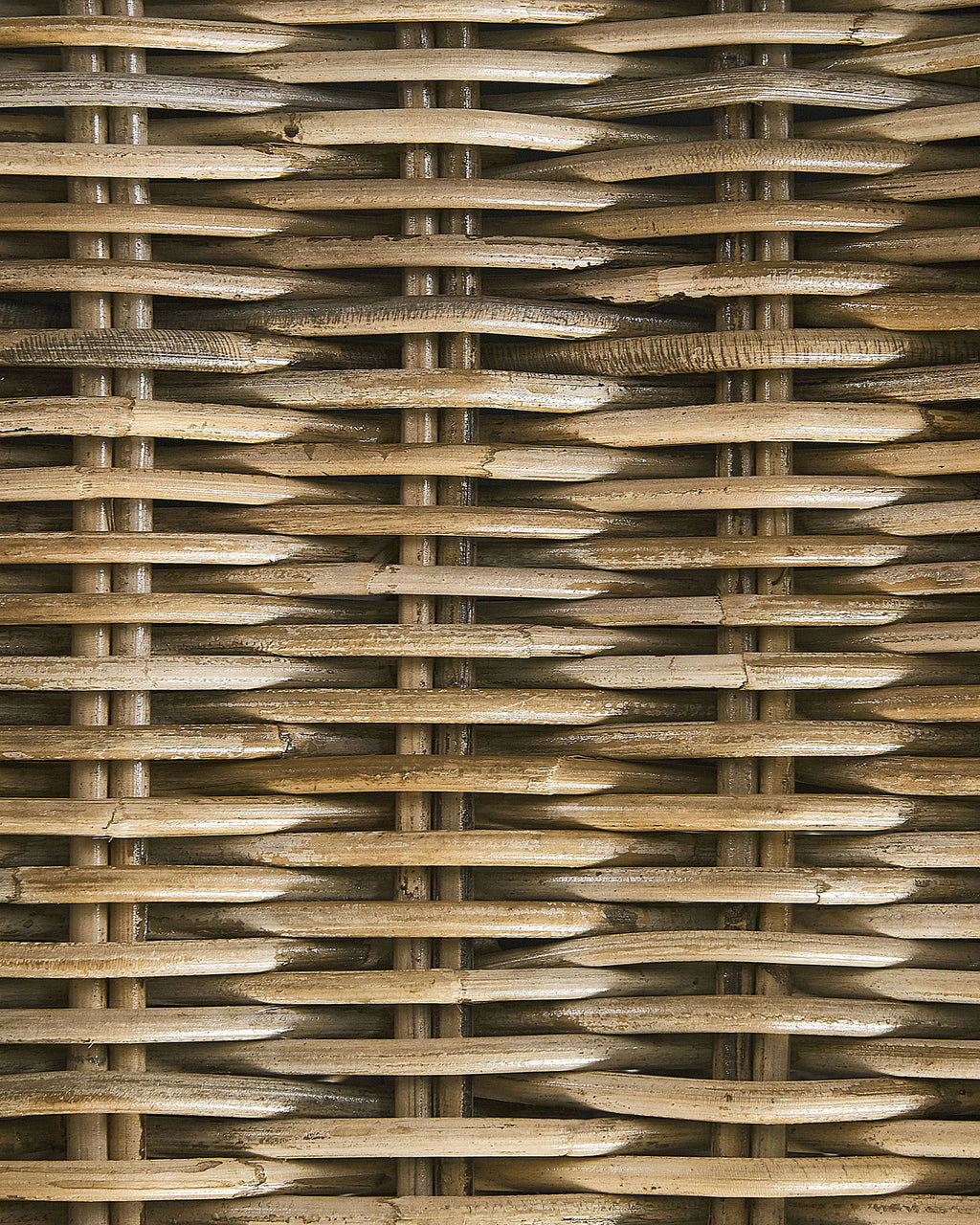 Poltrona da giardino con poggiapiedi Rattan Naturale