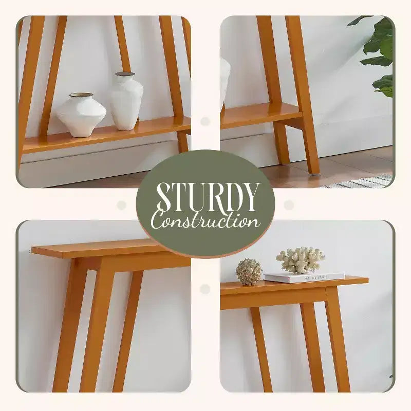 Kings Brand Furniture Console Table - Narrow Sofa Table with Storage Shelf for Hallway, Front Hall, Entryway, Living Room