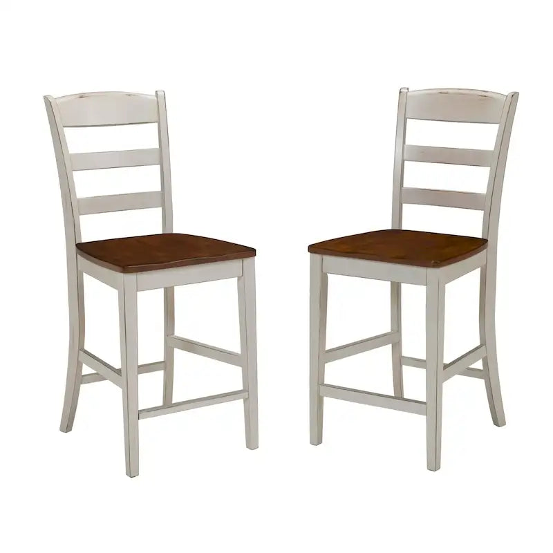 Homestyles Monarch 3-Piece Off-White Wood Kitchen Island Set with Drop Leaf Wood Top - 48 x 25 x 36