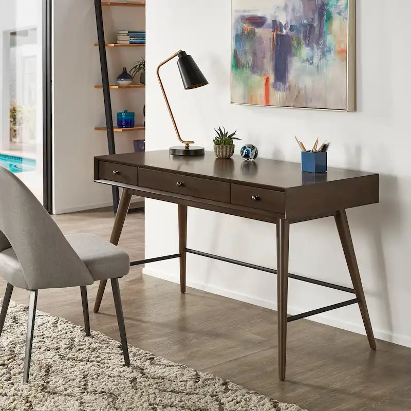 Aksel Wood 3-drawer Writing Desk by iNSPIRE Q Modern