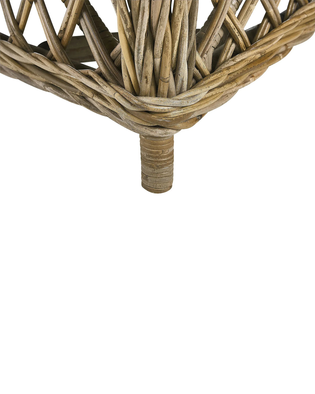 Poltrona da giardino con poggiapiedi Rattan Naturale