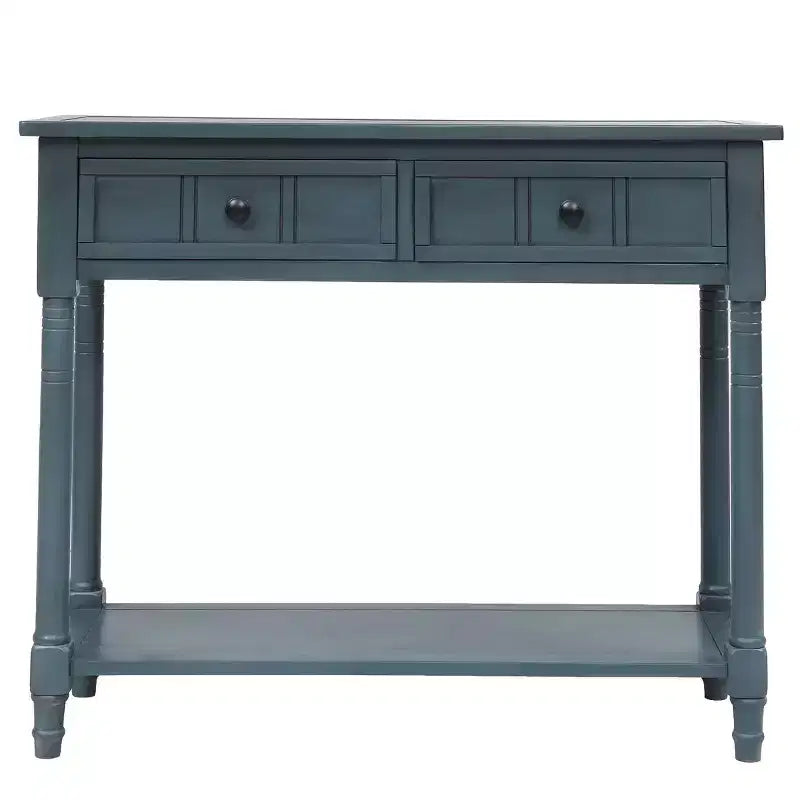 The Misty Moon Daisy Series Console Table Traditional Design with Two Drawers and Bottom Shelf (Espresso)